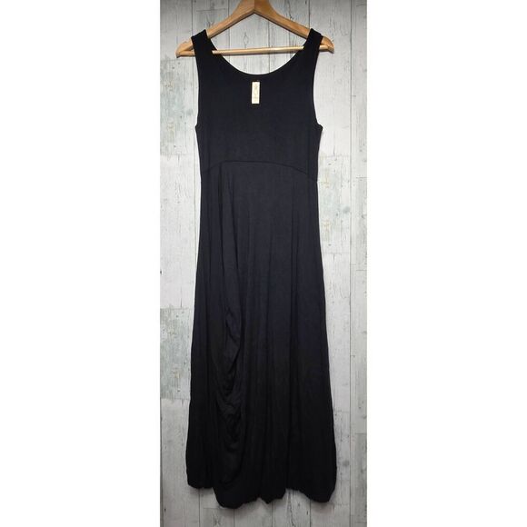 Chalet 98% Bamboo Midi Tank Dress Slight Cocoon Shape / Drape / Bubble Hem Sz M - Picture 1 of 8